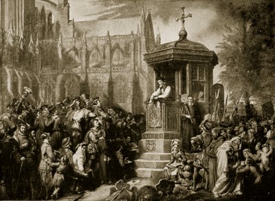 Latimer predicando en la Cruz de San Pablo, ilustración de 