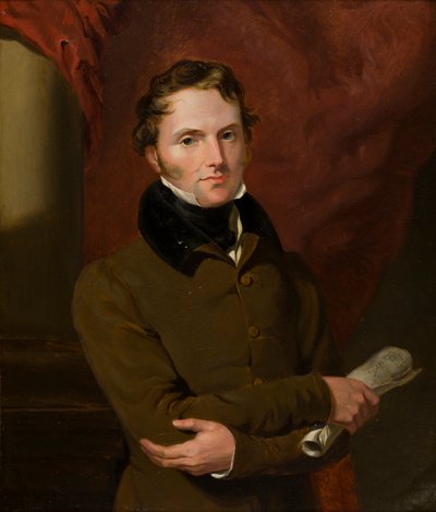 Retrato de Lord John Russell (1792-1878), luego el primer conde Russell, c.1812-71 (aceite sobre tabla) de George Hayter