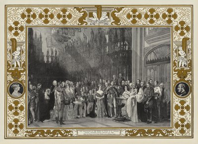 El Bautizo del Príncipe de Gales en la Capilla de San Jorge, Castillo de Windsor, 25 de enero de 1842 de George Hayter
