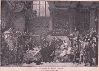 El juicio de Lord William Russell de George Hayter