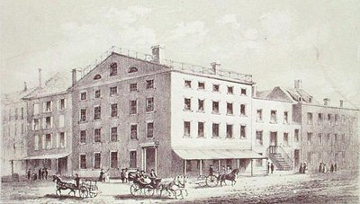 Taverna de Fraunce, en la esquina de las calles Broad y Peel, Ciudad de Nueva York de George Hayward