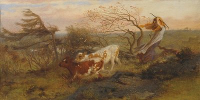 El viento en el páramo, 1862 de George Hemming Mason