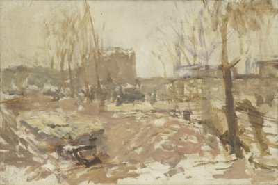 Obras en la calle De Clercqstraat de George Hendrik Breitner