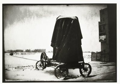 Molino de cemento en un paisaje invernal en Overtoom en Amsterdam de George Hendrik Breitner