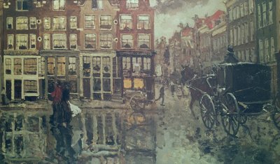 Esquina de la Plaza Leidsche, Ámsterdam de George Hendrik Breitner