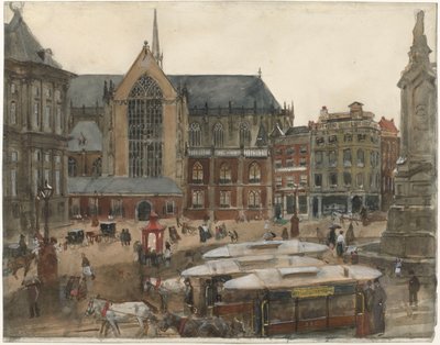Plaza del Dam en Ámsterdam de George Hendrik Breitner