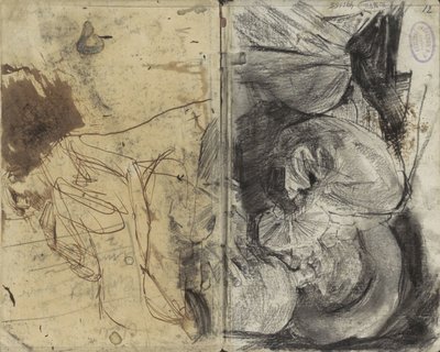 Un hombre bebiendo vestido del siglo XVII y un hombre sentado de George Hendrik Breitner