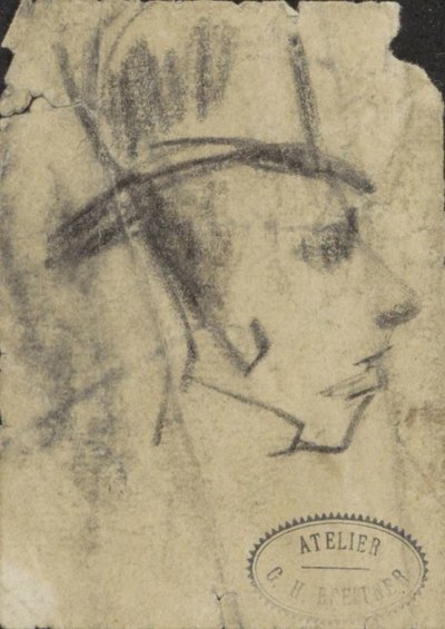 cabeza de hombre con sombrero de George Hendrik Breitner