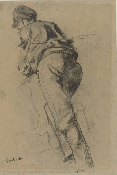 Caminando hacia adelante, tirando del hombre de George Hendrik Breitner
