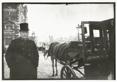 Caballos con carruaje en Leidseplein en Amsterdam de George Hendrik Breitner
