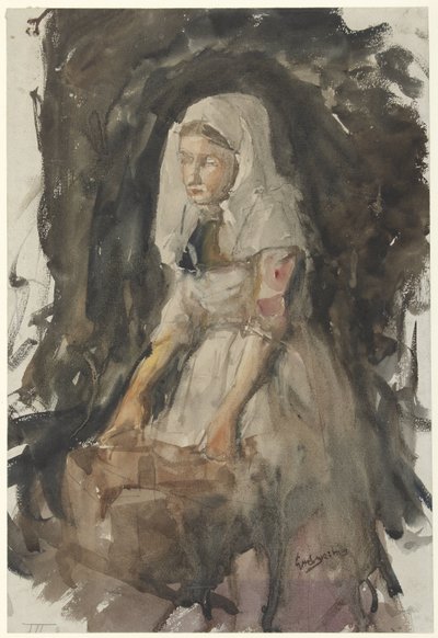 Chica de Scheveningen en el lavadero de George Hendrik Breitner