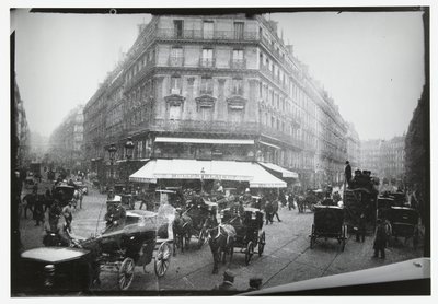 Vista de la calle de una concurrida intersección en París de George Hendrik Breitner