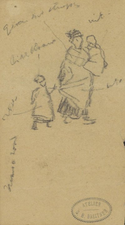 mujer con dos hijos de George Hendrik Breitner