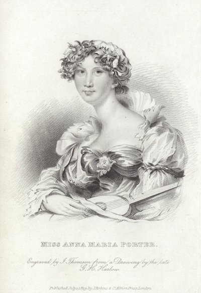 Anna Maria Porter, poeta y novelista inglesa de George Henry (after) Harlow