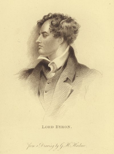 Retrato de Lord Byron de George Henry (after) Harlow