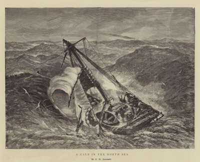 Un vendaval en el Mar del Norte de George Henry Andrews