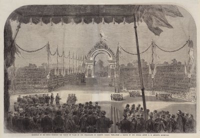 Recepción de Su Alteza Real el Príncipe de Gales por los habitantes de Toronto, Canadá Oeste de George Henry Andrews