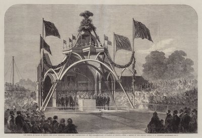 El Príncipe de Gales en Canadá, Su Alteza Real colocando la piedra angular de los edificios parlamentarios en Ottawa de George Henry Andrews