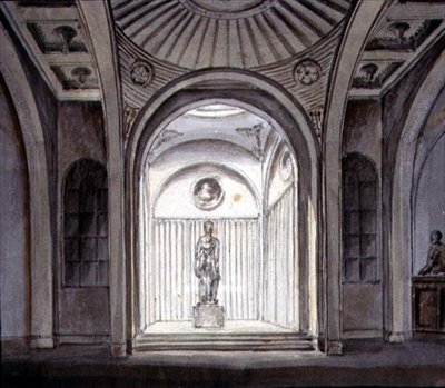 Interior de una galería escultórica de George Henry Bailey