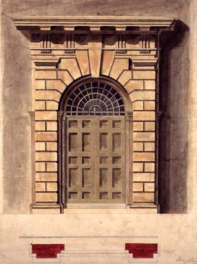 Diseño para un entorno de puerta palladiana de George Henry Bailey