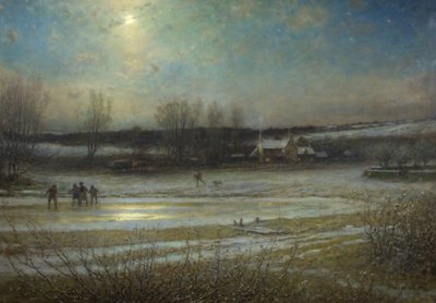 Una Noche Helada - el Estanque Congelado, c.1904 de George Henry Boughton