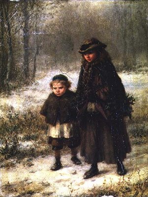 Un paseo matutino de invierno de George Henry Boughton