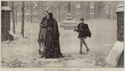 Mañana de Navidad en tiempos antiguos de George Henry Boughton
