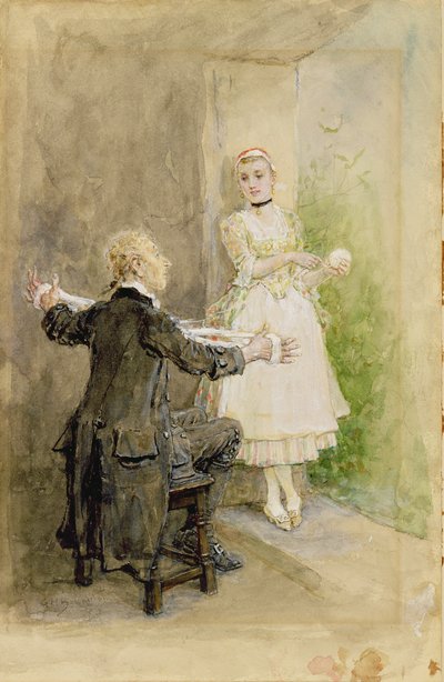 Ichabod Crane y Katrin Van Tassel, c.1893 de George Henry Boughton