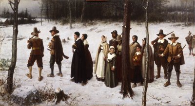 Peregrinos yendo a la iglesia, 1867 de George Henry Boughton