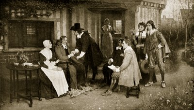 El encuentro de Milton y Andrew Marvell, ilustración de 