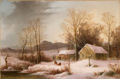 Granja en invierno 1860 (Óleo sobre lienzo) de George Henry Durrie