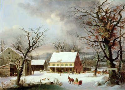 Siete millas a Farmington, c.1853 de George Henry Durrie