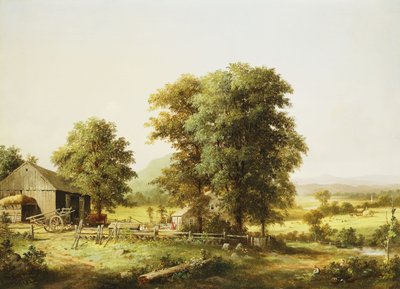 Escena de granja de verano, 1862 de George Henry Durrie