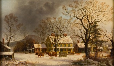 La vieja posada - Diez millas a Salem de George Henry Durrie