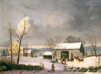 Invierno en el campo de George Henry Durrie