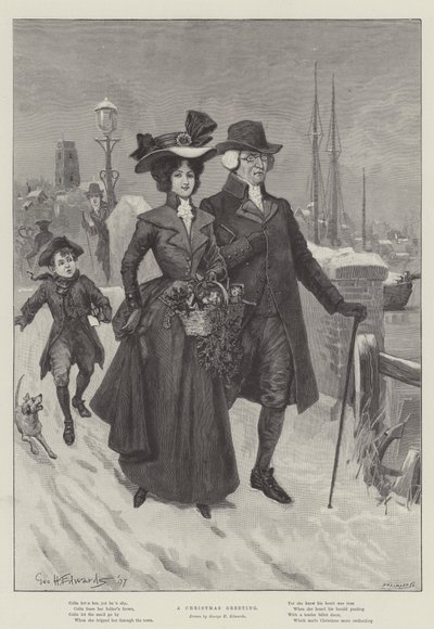 Un saludo de Navidad de George Henry Edwards