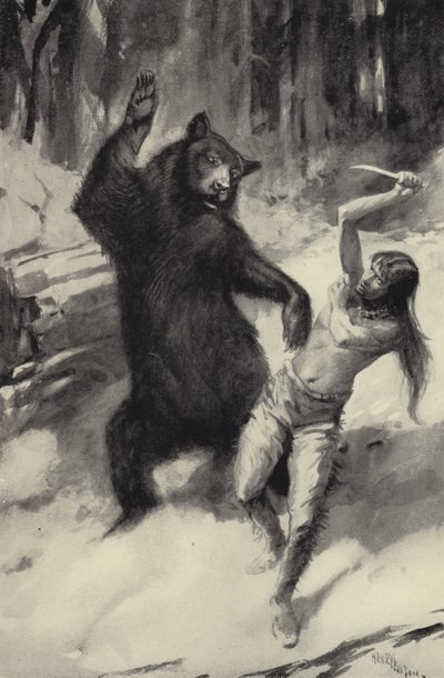 La Lucha de Scarface con el Oso de George Henry Evison