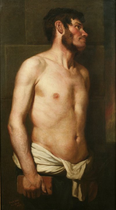Conejo muerto (Estudio del desnudo o Estudio de un irlandés), 1858 de George Henry Hall