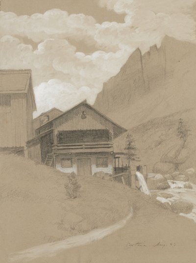 Casa en los Alpes, Cortina, 1883 de George Henry Hall