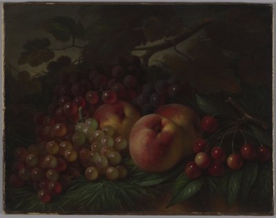 Duraznos, uvas y cerezas de George Henry Hall