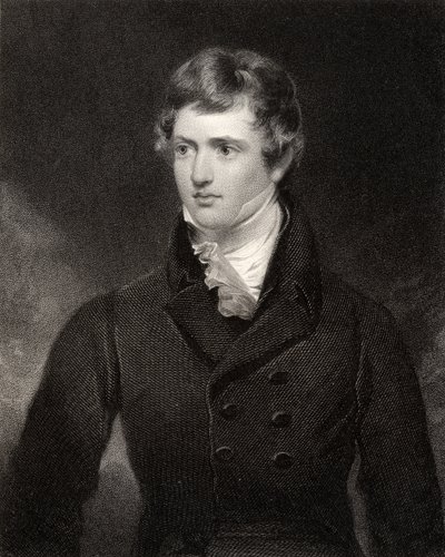 Edward George Geoffrey Smith Stanley, grabado por H. Robinson, de 