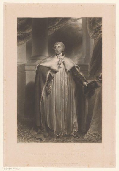 Portret de Edward Venables-Vernon-Harcourt Su Gracia el Arzobispo de York (título sobre el objeto) de George Henry Phillips