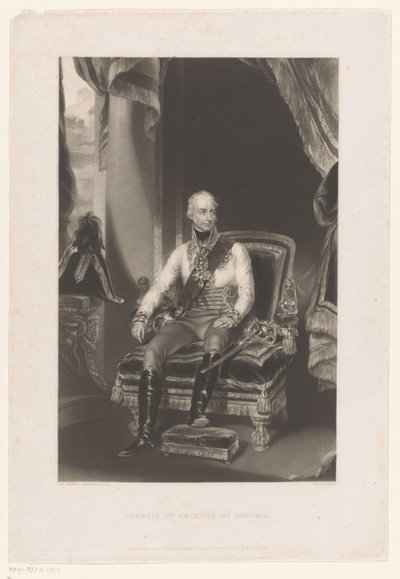 Retrato de Francisco II Josef Karel, emperador romano-alemán Francisco 1er Emperador de Austria (título sobre objeto) de George Henry Phillips