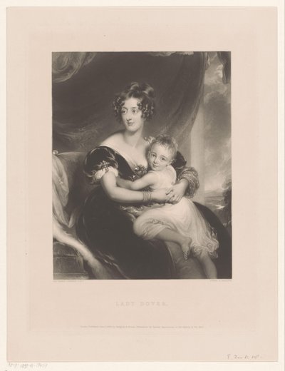 Portret de Georgiana Agar-Ellis Lady Dover (título sobre el objeto) de George Henry Phillips