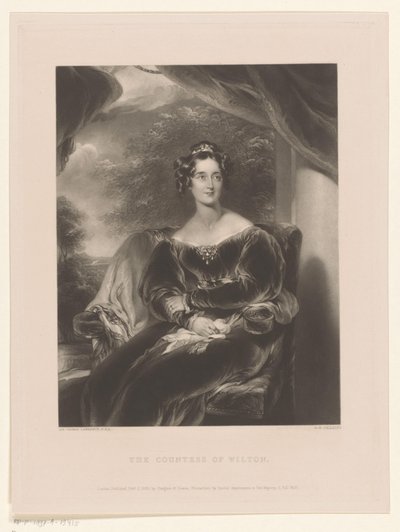 Portarretrato de Mary Margaret Stanley La condesa de Wilton (título sobre objeto) de George Henry Phillips