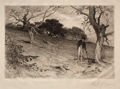 Un viejo huerto de Nueva Inglaterra, 1883 de George Henry Smillie