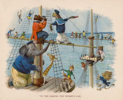 Ilustración para El viaje de los animales al mar (litografía en color) de George Henry Thompson
