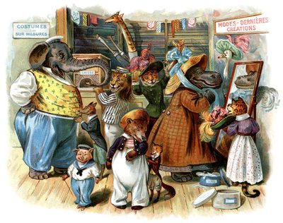 ¡Ilustración para "Train de plaisir! Los animales en el vagón". de George Henry Thompson