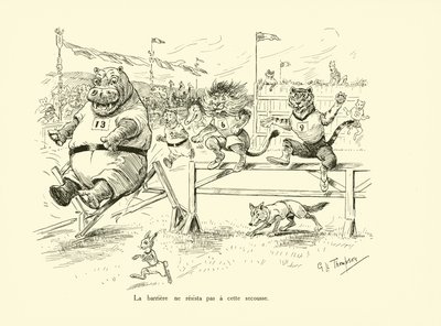 La barrera no resistió el impacto (litografía) de George Henry Thompson