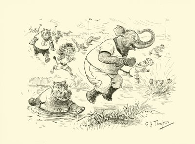 Animales en los Juegos Olímpicos (litografía) de George Henry Thompson
